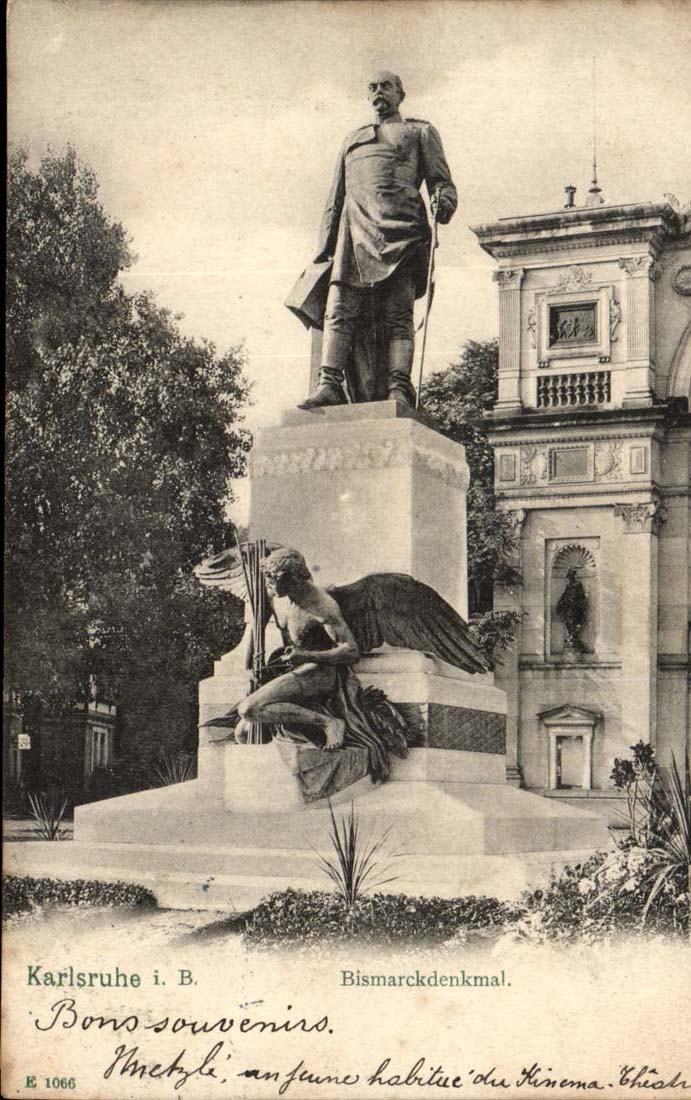 Allemagne Karlsruhe CPA Bismarckdenkmal