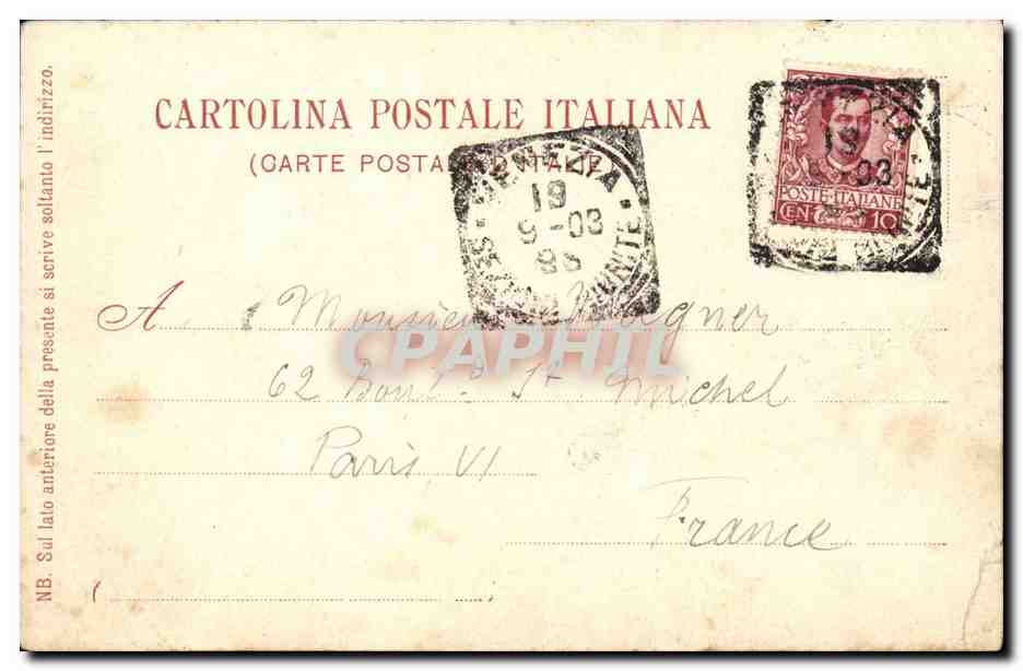 Italie italia Venezia CPA Molo dalRio della Paglia — Rückseite