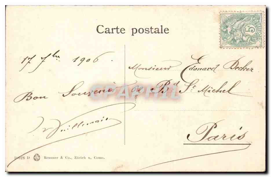 CPA Lac Annecy — Rückseite