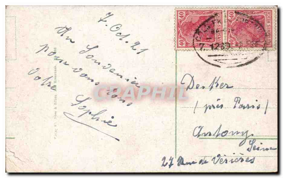 Radium-Solbad Kreuznach — Partie an Nahe und Quellenhof — éditeur non identifié — Verso