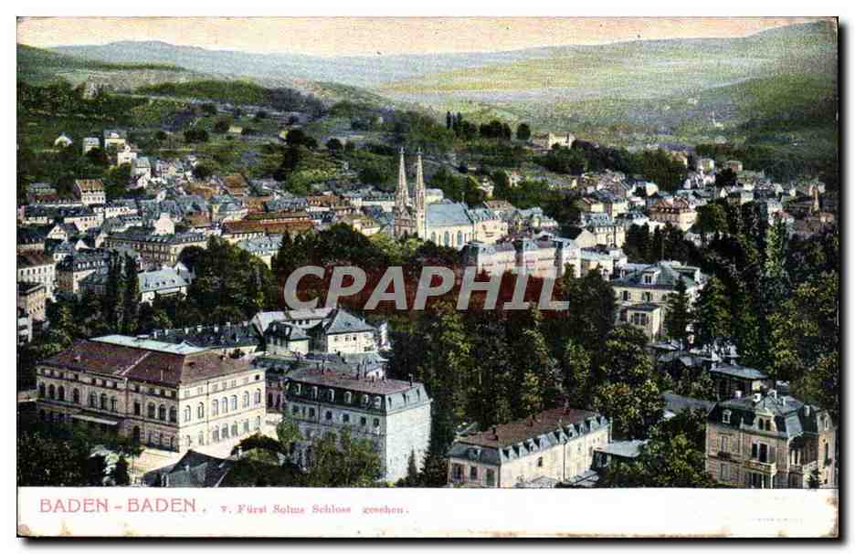 Allemagne CPA Baden Baden Furst Solms Schloss gesehen