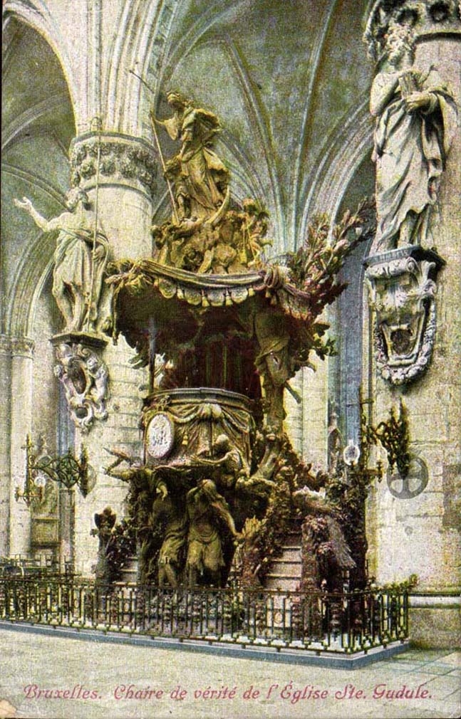Belgique Bruxelles CPA Chaire de verite de l'eglise Ste Gudule