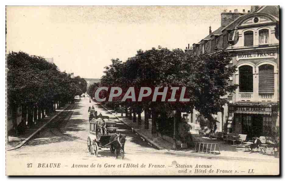 Beaune — Avenue de la Gare et l'Hôtel de France — Station Avenue France — II.
