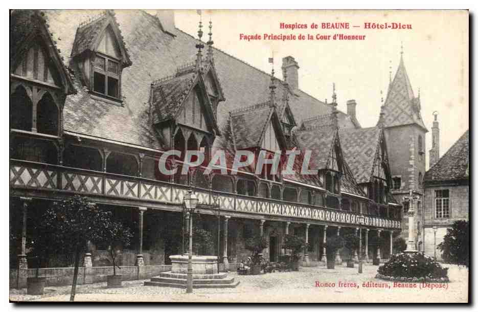 Hospices de Beaune CPA Facade principale de la cour d'honneur