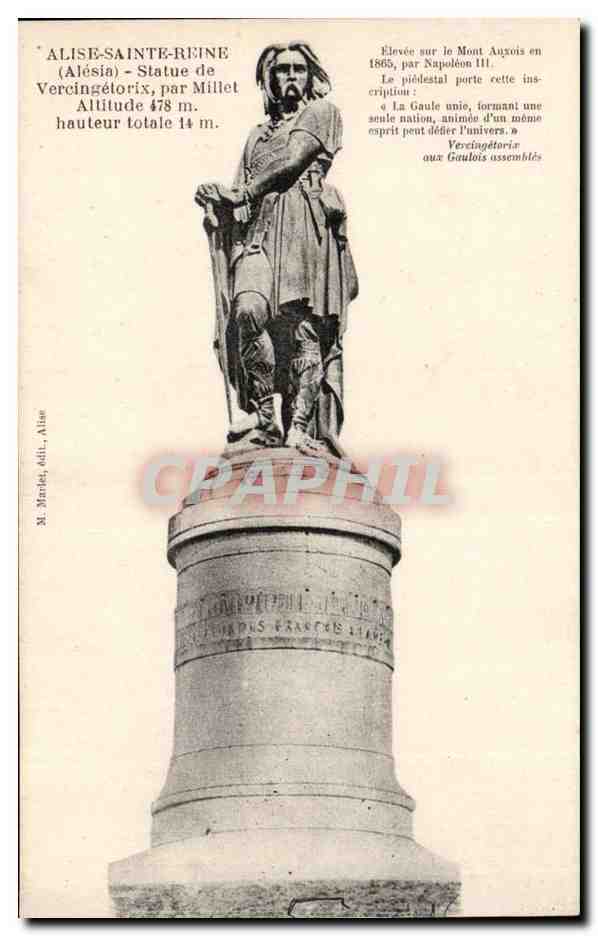 Alise Saint Etienne CPA Alesia Statue de Vercingetorix par Millet 