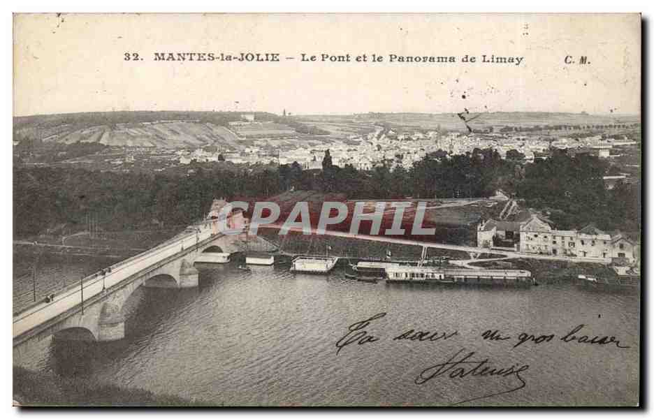 MANTES-la-JOLIE — Le Pont et le Panorama de Limay — C.M.