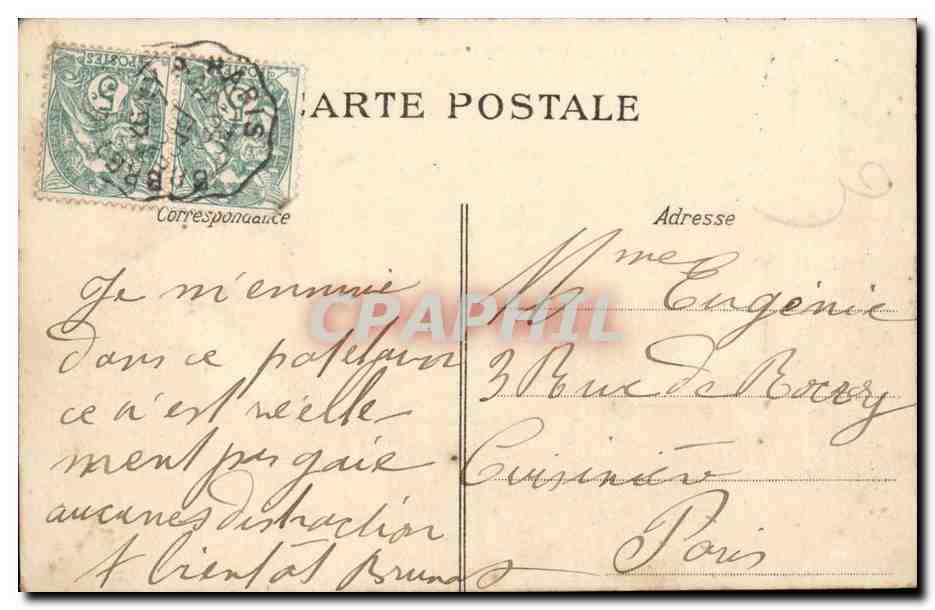 Saint Cheron CPA Chateau de Baville Pavillon Ouest — Back
