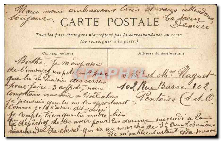 Saint Germain en Laye CPA L'allee royale — Verso