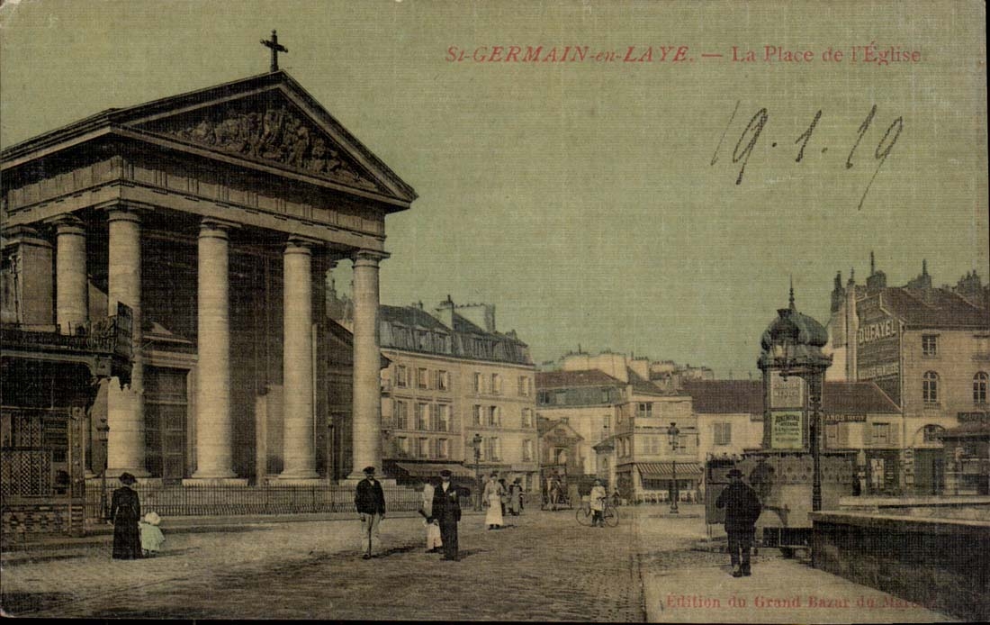 St-GERMAIN-en-LAYE — La Piazza della Chiesa — Edizione del Grande Bazar del Mercato