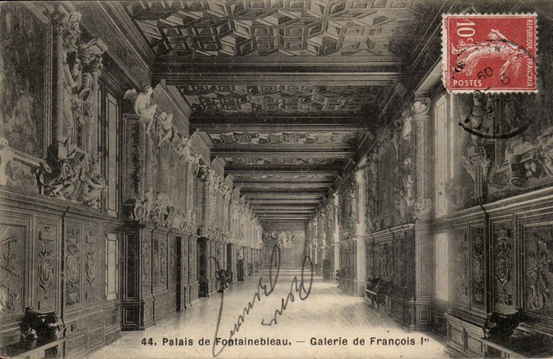 Palazzo di Fontainebleau — Galleria di Francesco I — Editore F. (n°44)