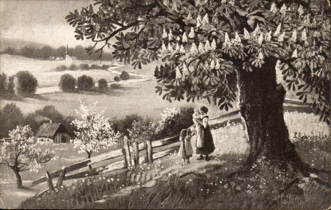 CPA Scene de la campagne Fantaisie