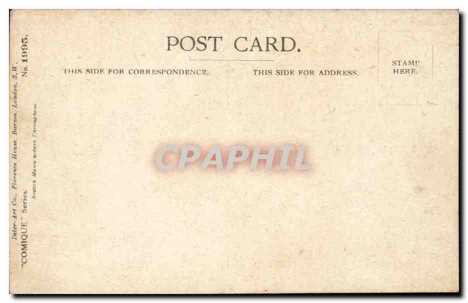CPA Fantaisie I get more marks than any boy Enfant ecole maitre school — Rückseite