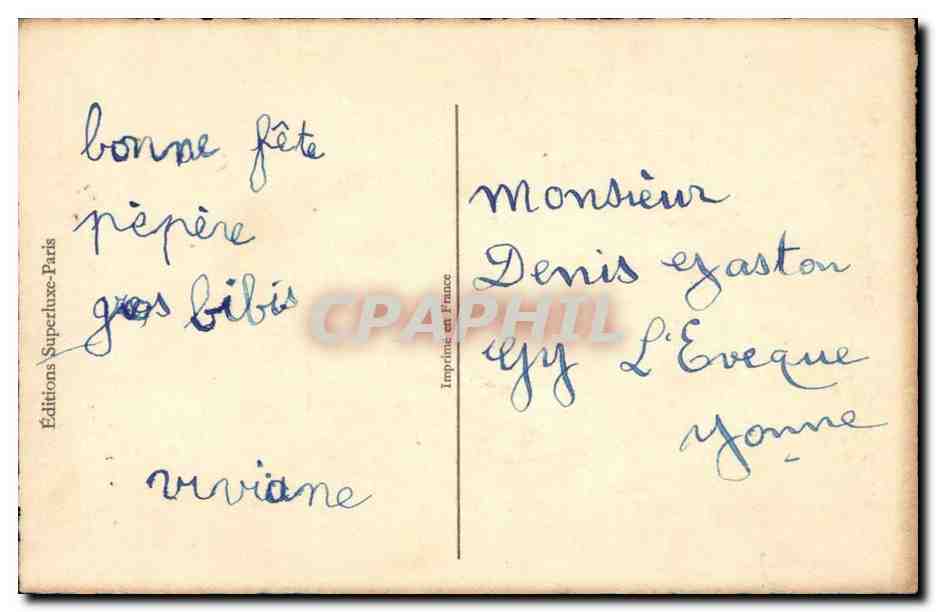 Fille avec chien et bouquet — Éditions Superluxe-Paris — n° de série non visible — Verso
