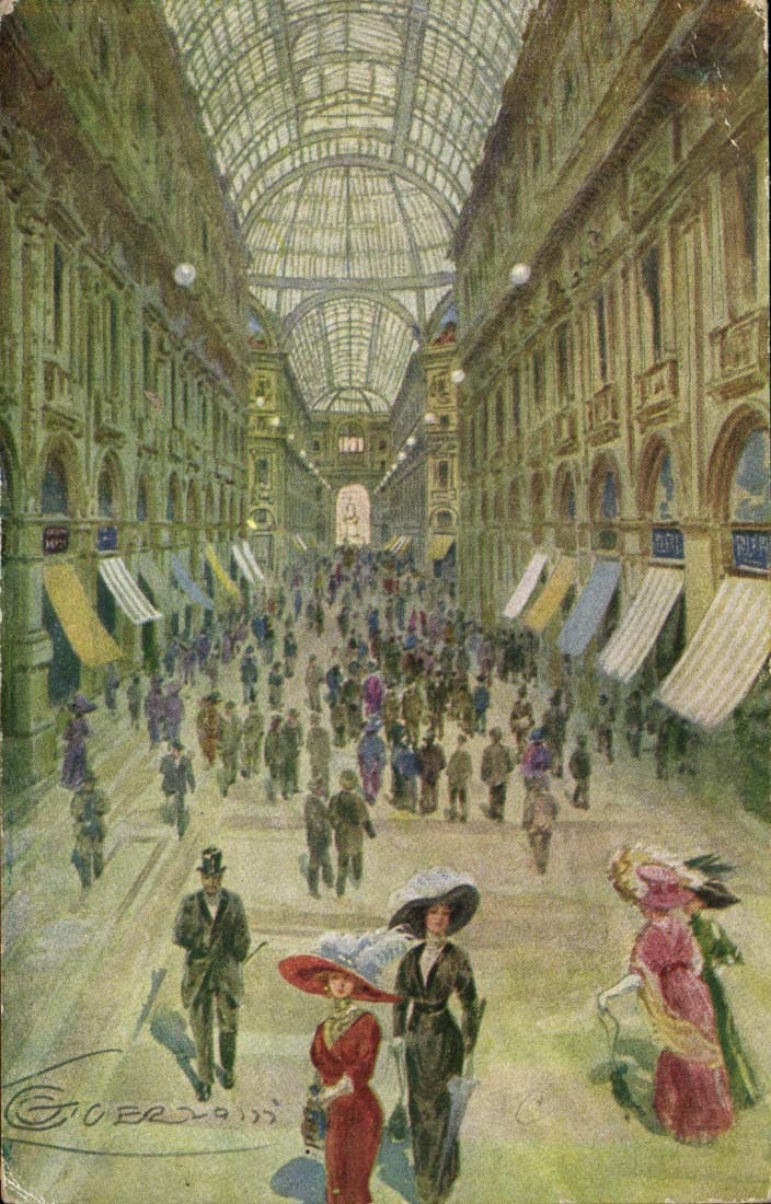 Italie italia Milano CPA Galleria Vitt Em