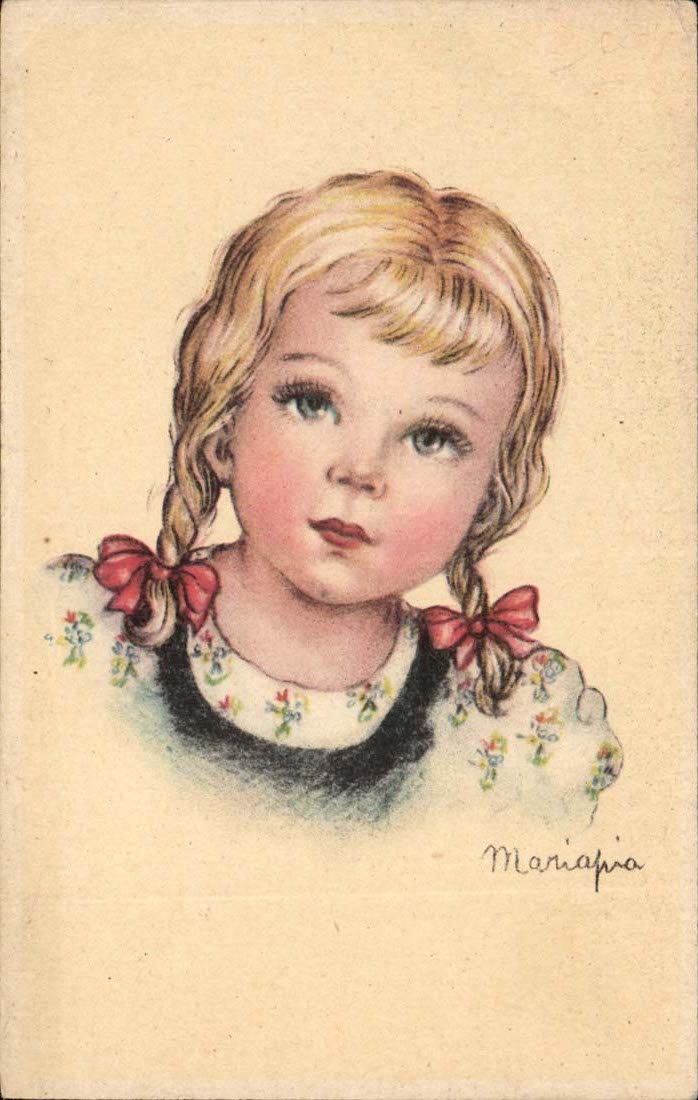 CPA Jeune fille Mariapra enfant