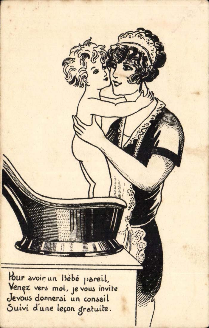 CPA Pour avoir un bebe pareil venez avec moi enfant femme