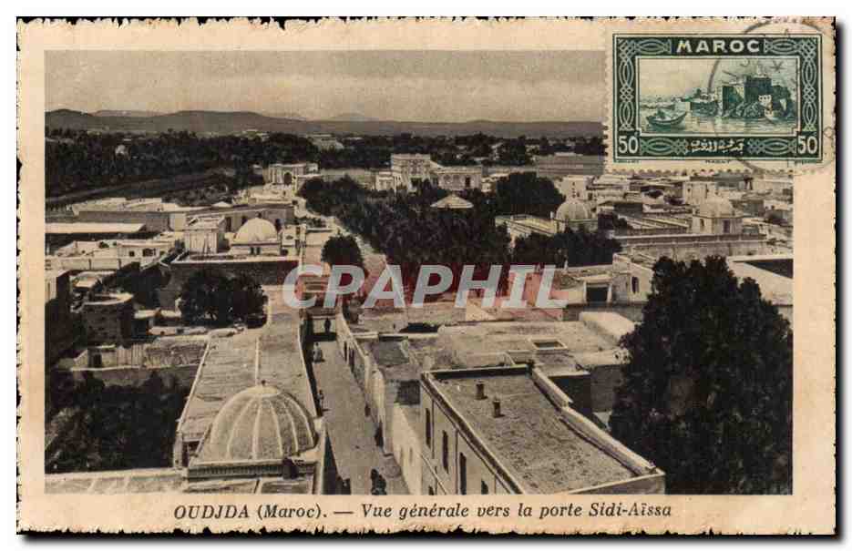 Maroc Oudjda CPA Vue generale vers la porte Sidi Aissa