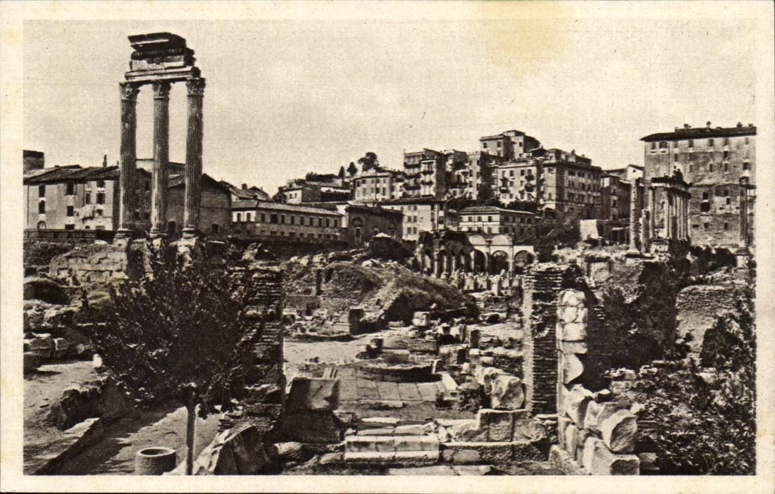 Italie Italie Roma CPA Foro Ramanon on il templo di Castore e Polluce e la basilica Giulla
