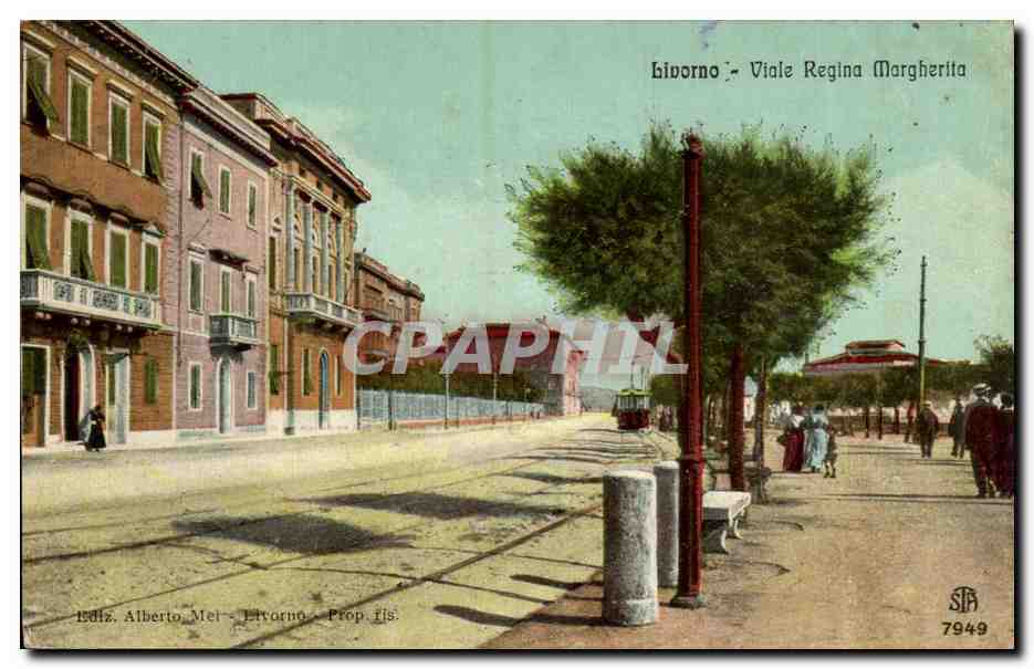 Italie Italia Livorno CPA Viale regina Marguerita