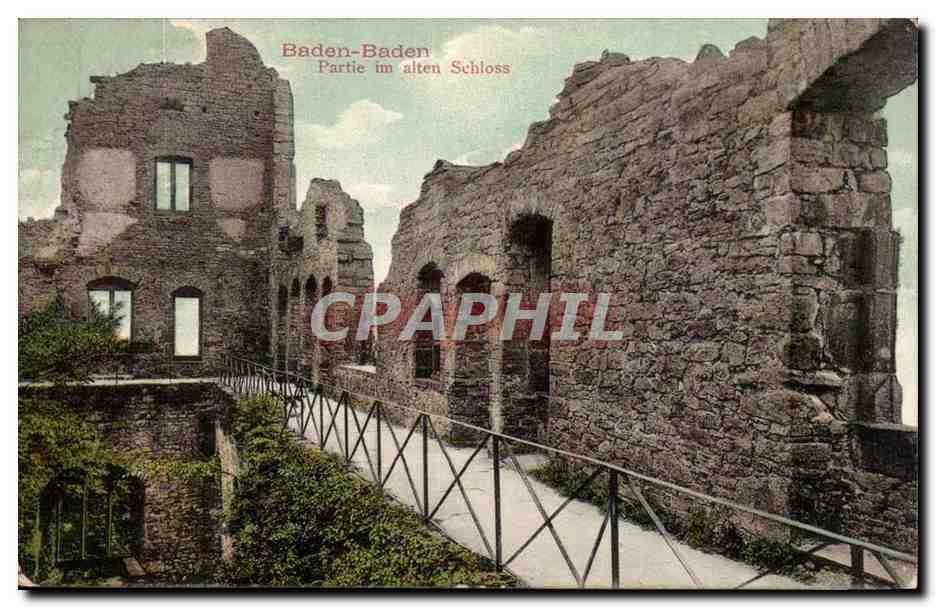 Allemagne Baden Baden CPA Partie im alten Schloss