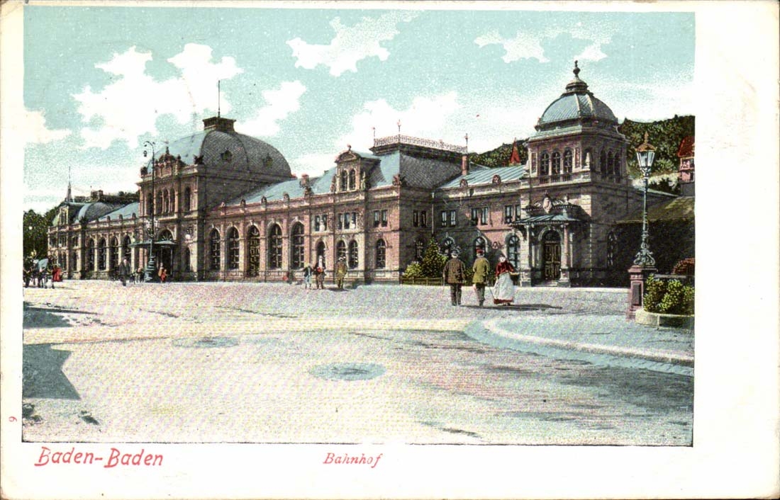 Allemagne Baden Baden CPA Bahnhof Gare