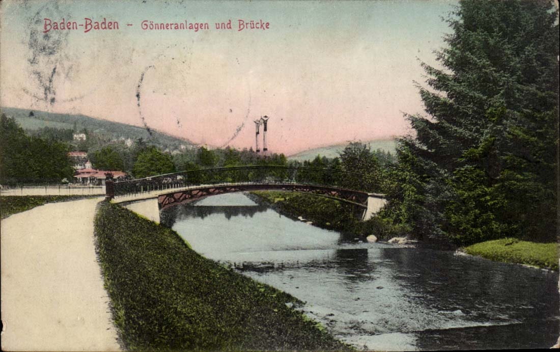 Allemagne Baden Baden CPA Gonneranlagen und Brucke