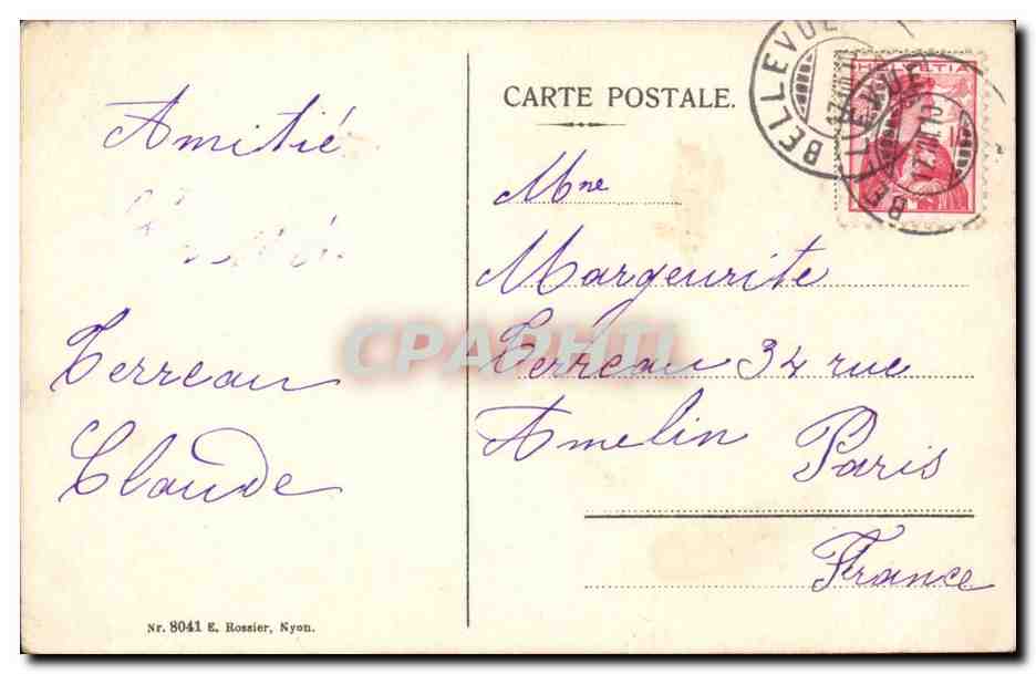Suisse Zermatt CPA Vue generale — Rückseite
