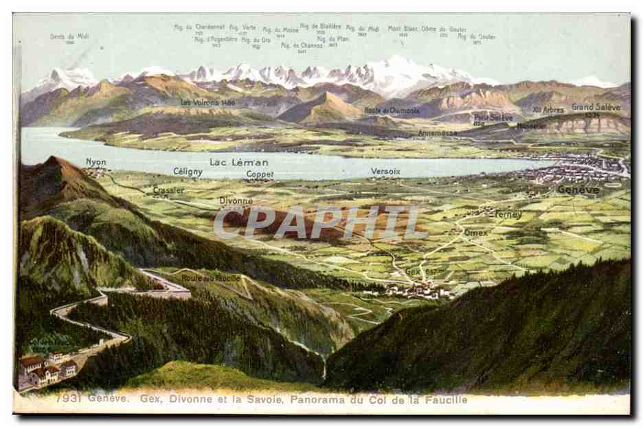Suisse Geneve CPA Gex Divonne et la SAvoie Panorama du col de a FAucille