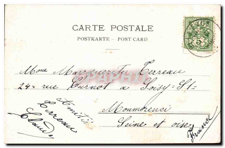 Suisse Geneve CPA La rade — Rückseite