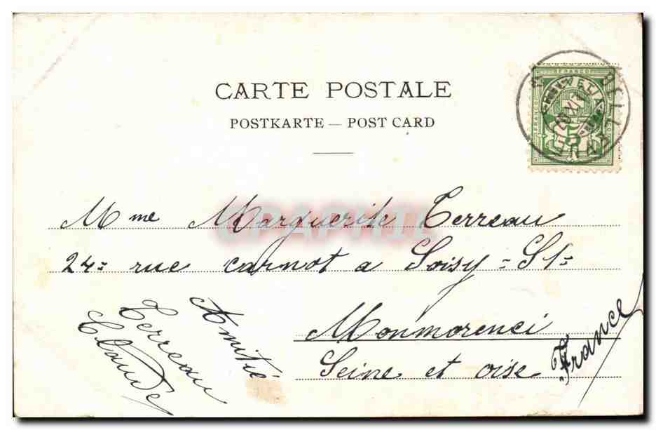 Suisse Geneve CPA Monument Brunswick — Verso
