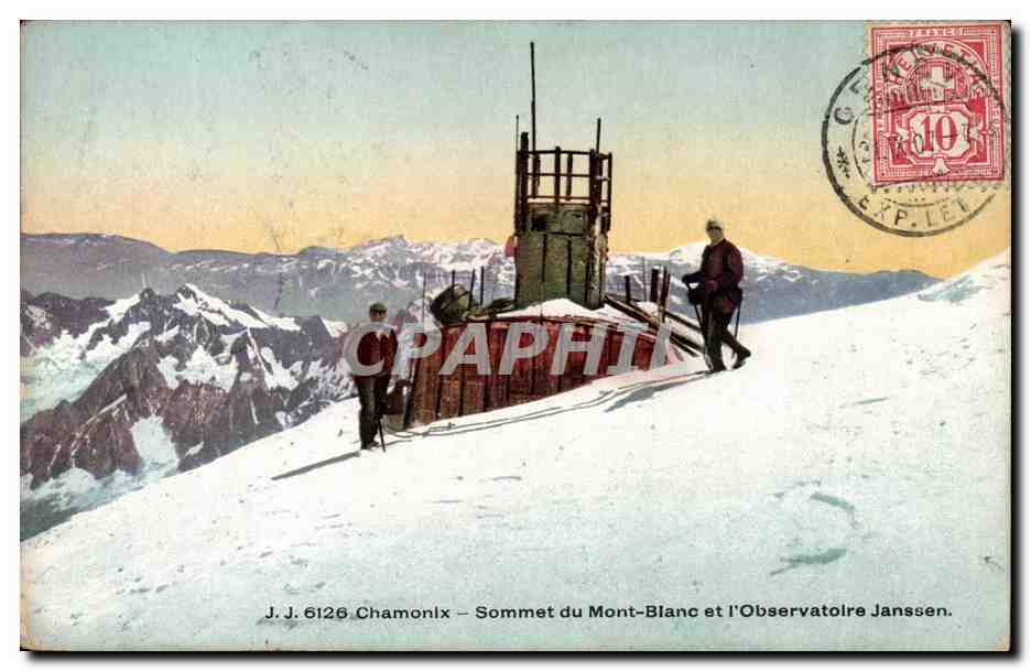 Sommet du Mont-Blanc et l'Observatoire Janssen — Chamonix — Jullien frères