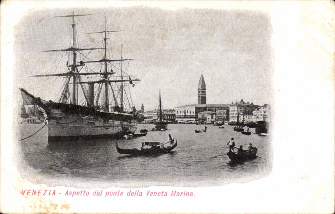 VENEZIA - Aspetto dal ponte della Veneta Marina — Cartolina Postale Italiana