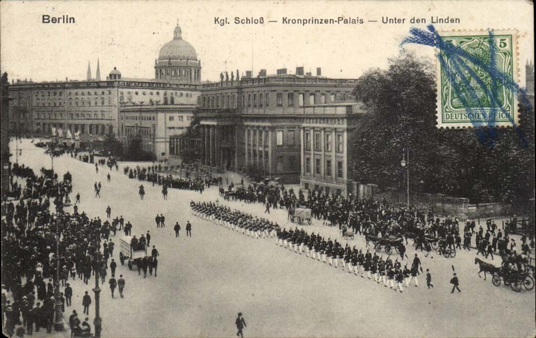 Allemagne Berlin CPA Kgl Schloss Kronprinzen Palais Unter den Linden