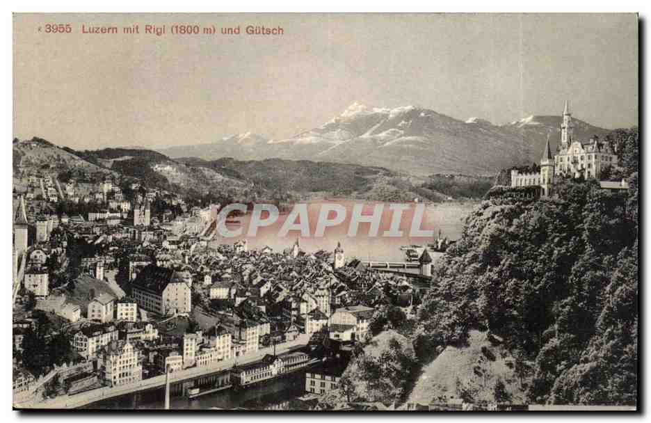 Suisse CPA Luzern mit Rigi und Gutsch