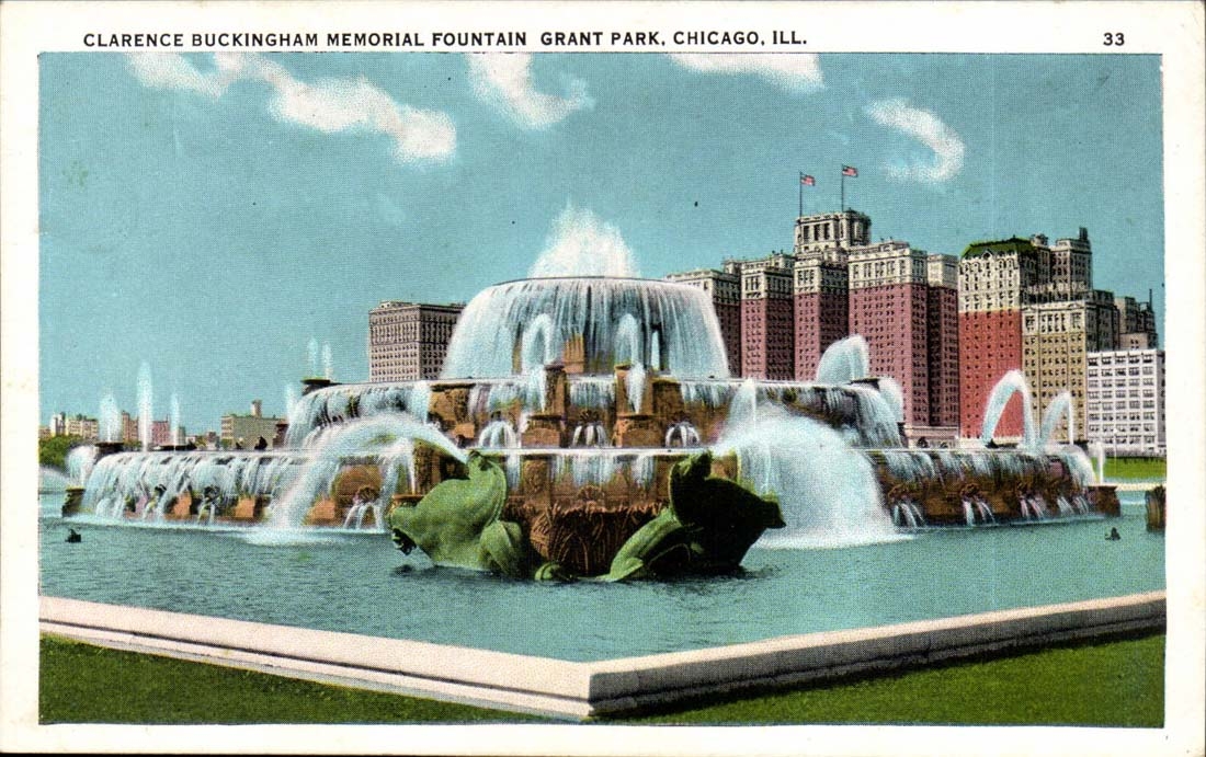 Etats Unis CPA CLarence Buckingham Memorial Fountain Grant PArk Chicago Illinois