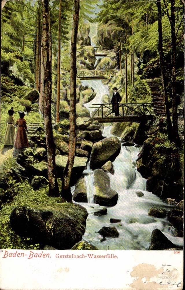 Allemagne Baden Baden CPA Gerstelbach Wasserfalle