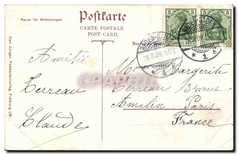 Allemagne CPA Elztaterin (jeune fille enfant) — Verso