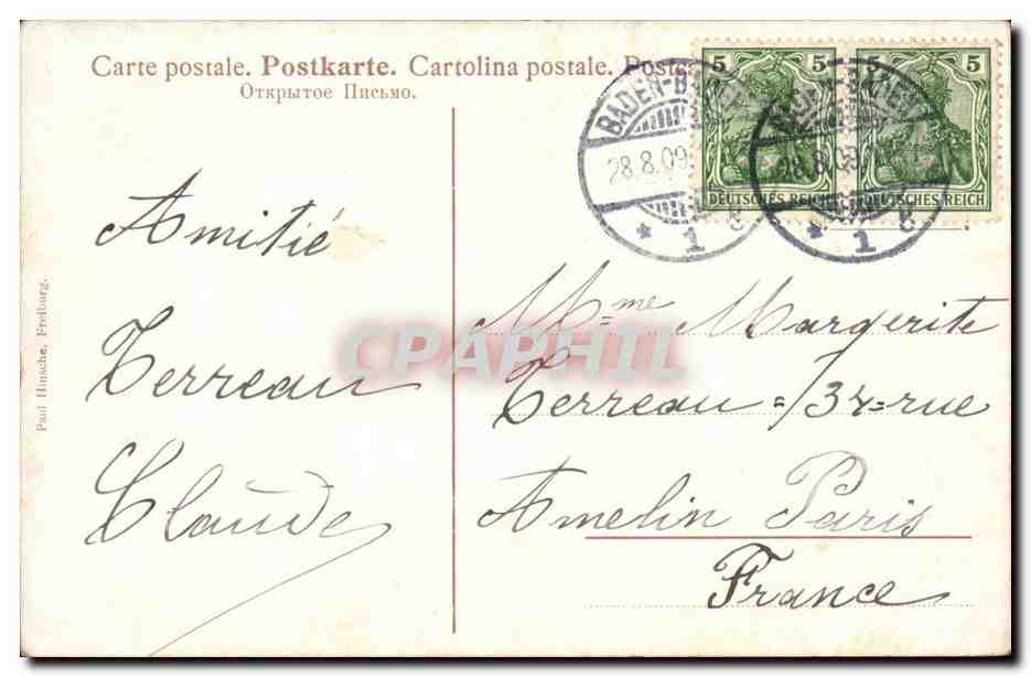 Allemagne CPA Tisseuse Metier a tisser (folklore costumes) — Rückseite
