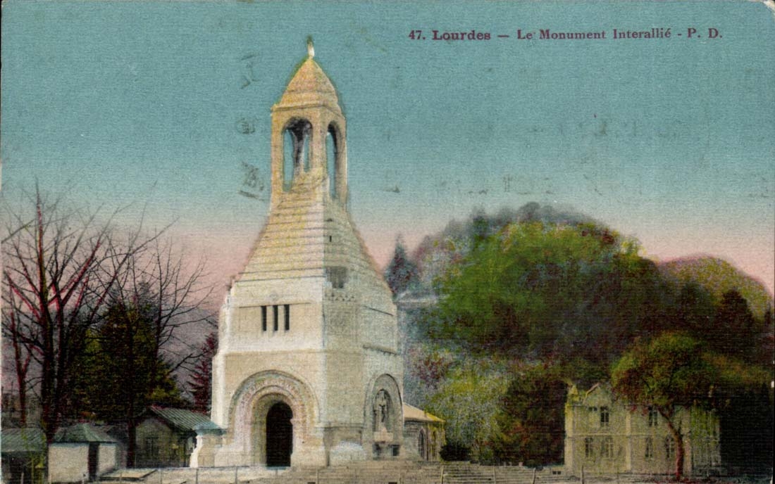 Lourdes CPA Le monuent interallie