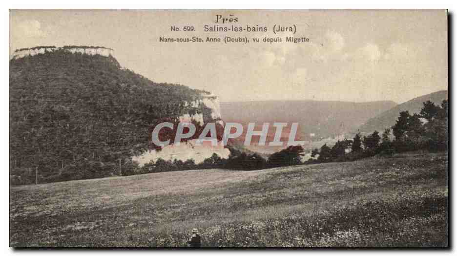 Salins-les-bains (Jura) — vue depuis Migette — Librairie David-Mauvais, n° 699