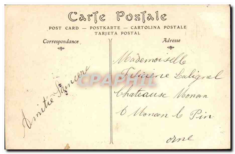 Etretat CPA Laes trous de la falaise d'Amont — Rückseite