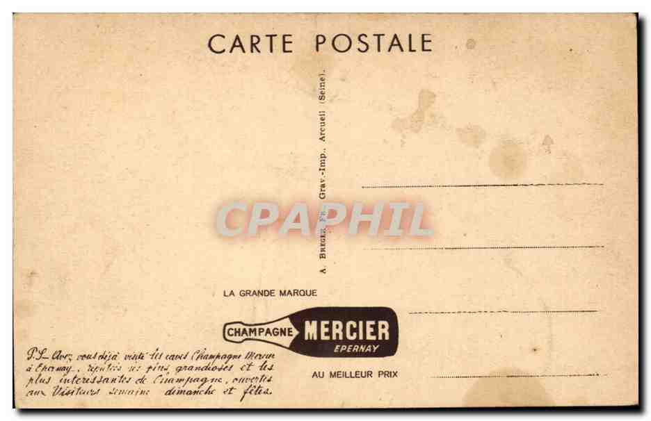 Champagne Mercier — Épernay — Vue générale des établissements — Rückseite