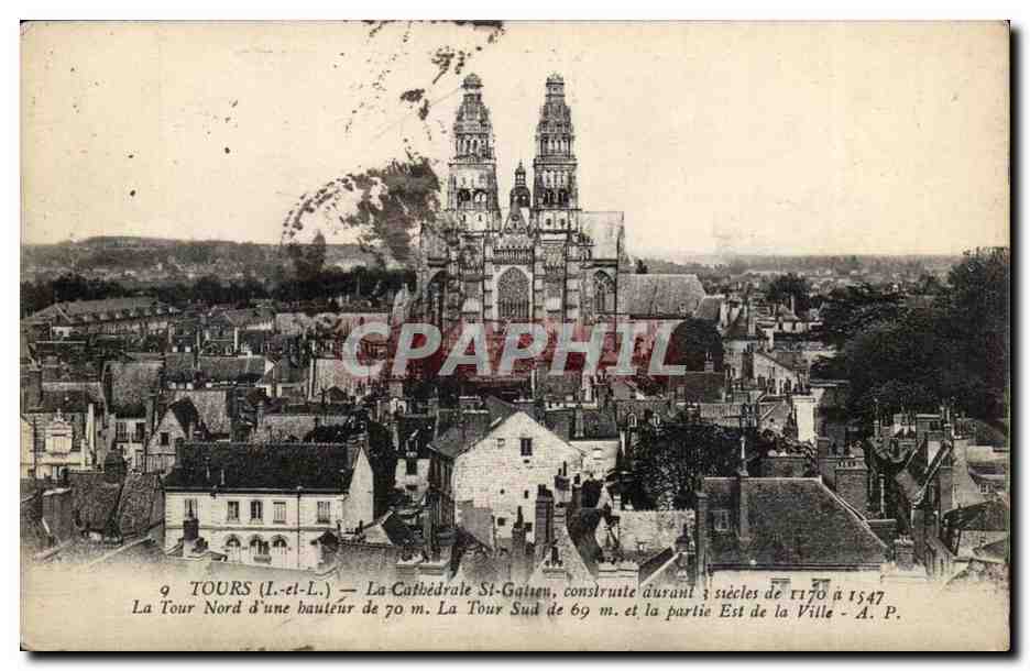Tours CPA La cathedrale St Gatien Tour du Nord
