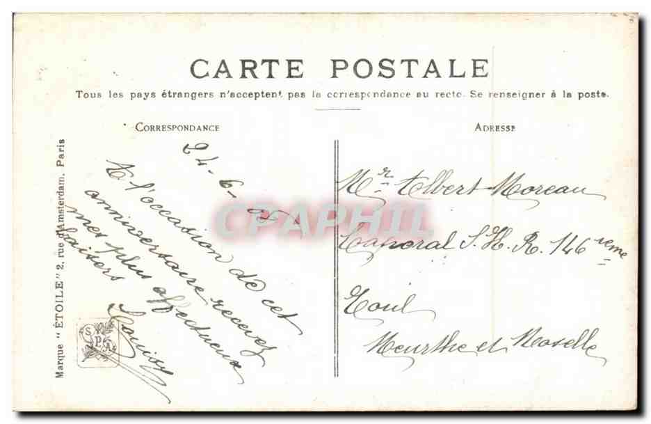 CPA Salon 1908 MArcel Thibault Le bon gite 1871 (militaria) — Rückseite
