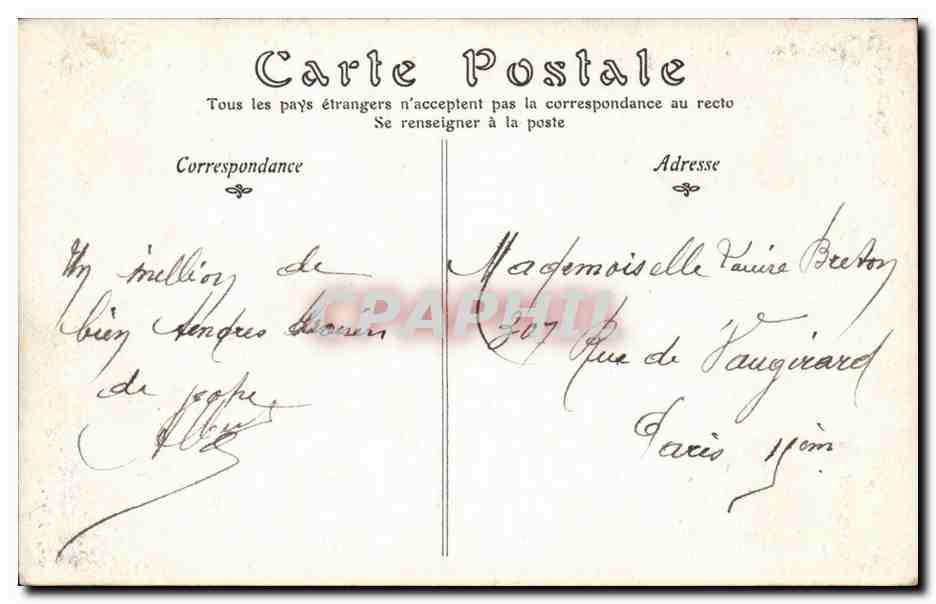 Saon de 1908 CPA Aavnt la repetition par U Caputo (femmes) — Rückseite