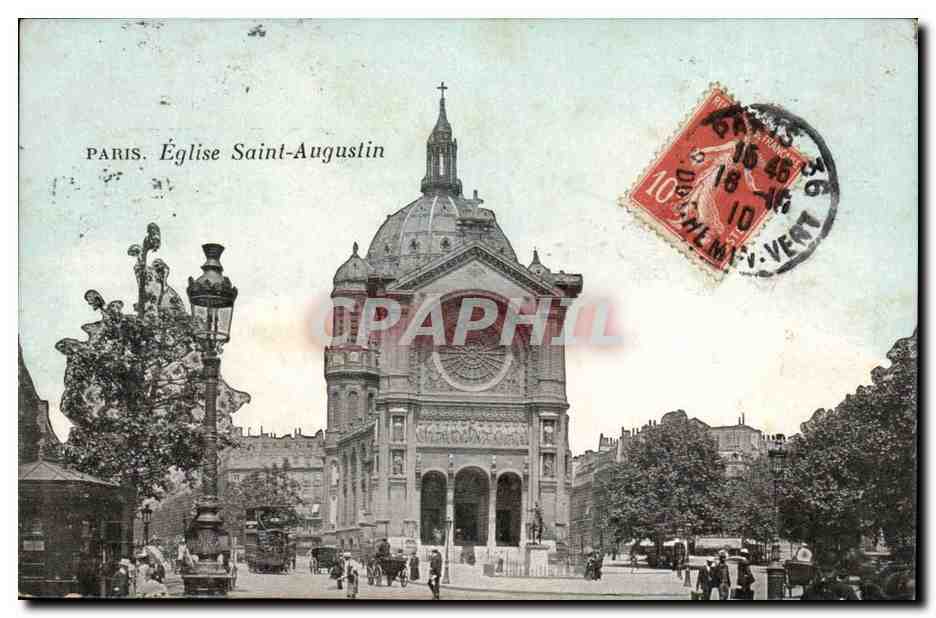 Paris (8eme) CPA Eglise Saint Augustin