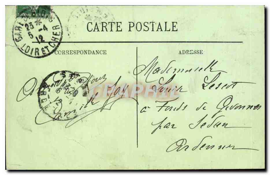 Blois CPA Le chateau Facade Francois 1er — Verso