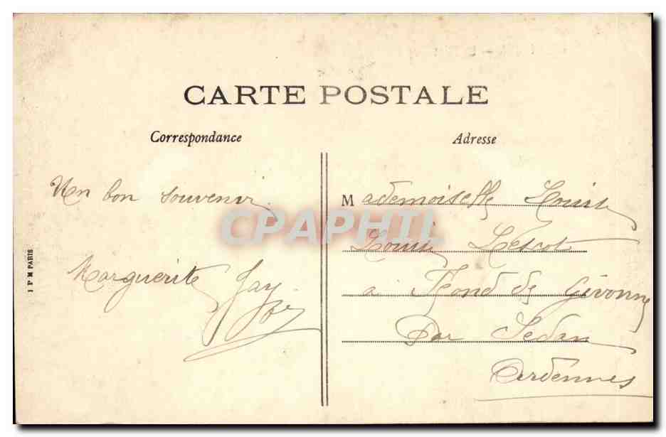 Paris (1er) CPA Le pont Royal — Rückseite