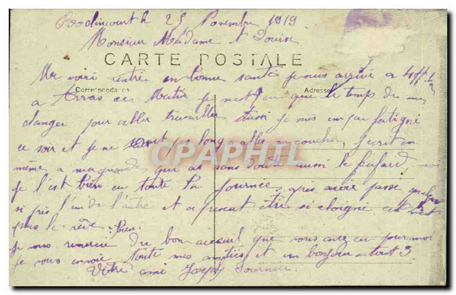 Paris (1eme) CPA Les Grands boulevards St DEnis et Porte Saint Martin Bus automobiles — Rückseite