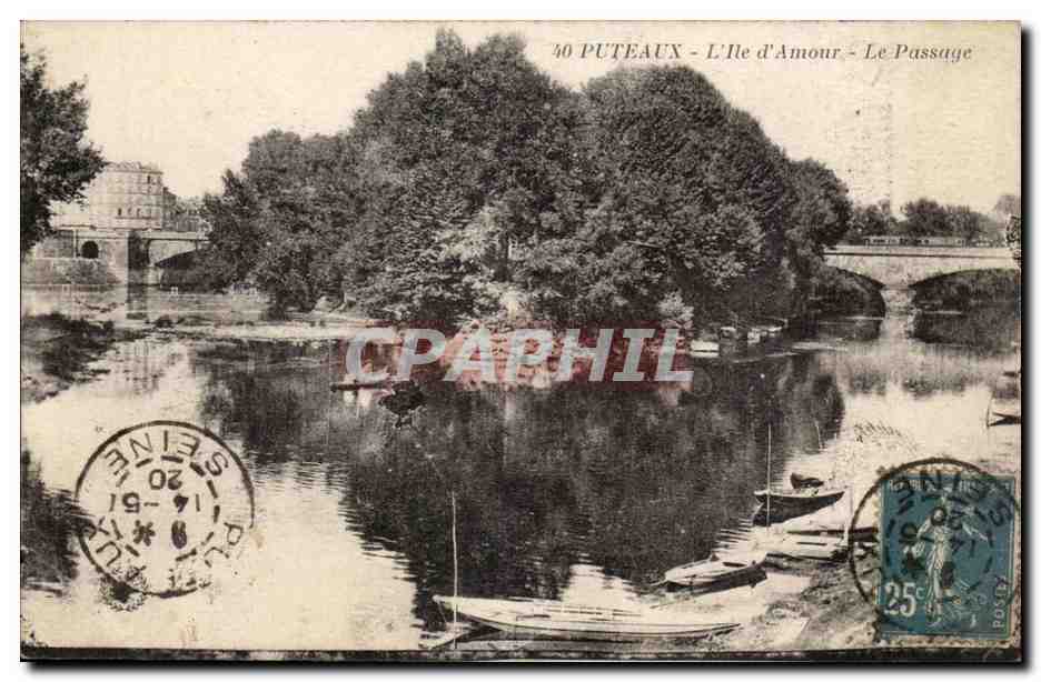 Puteaux CPA L'ile d'amour Le passage